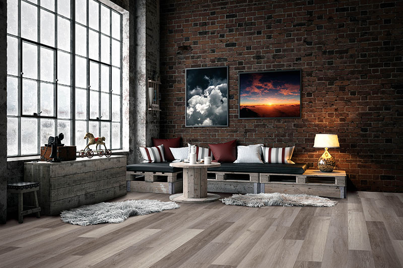 Industrial-Style Domestic Room Flooring